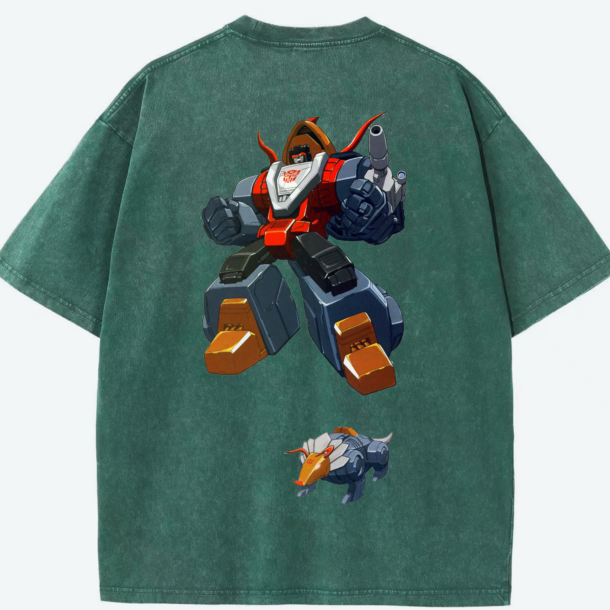 （画像用）  綿100% ヴィンテージ風 半袖Tシャツ（背面プリント）